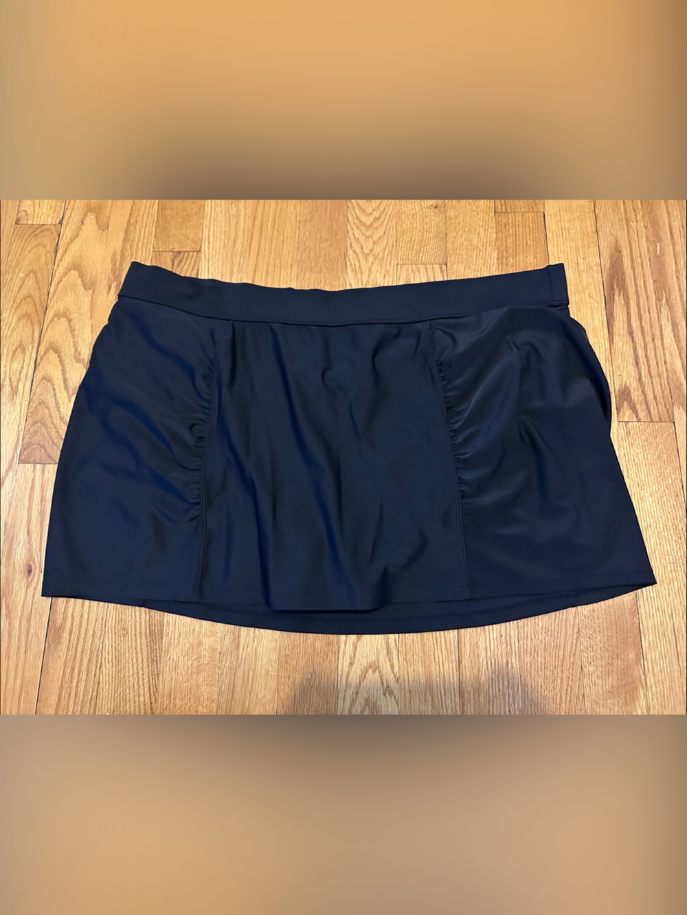Women’s Black bathing suit skirt with built-in bikini bottom